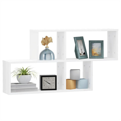 vidaXL Étagère murale Blanc brillant 100x18x53 cm Aggloméré