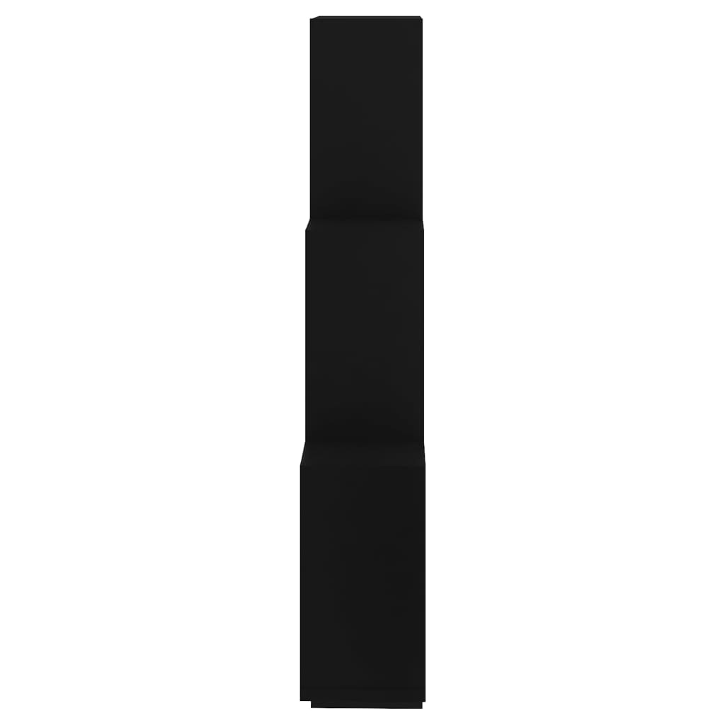 vidaXL Würfelregal Schwarz 78x15x93 cm Holzwerkstoff
