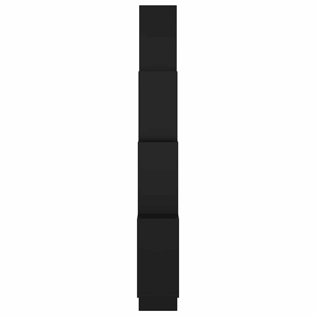 vidaXL Würfelregal Schwarz 90x15x119 cm Holzwerkstoff