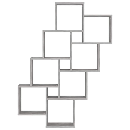 vidaXL Étagère cube gris béton 90x15x119 cm en bois d'ingénierie