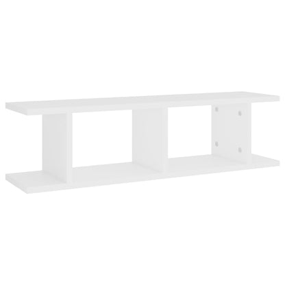 vidaXL Étagères murales 2 pcs Blanc 75x18x20 cm Bois d'ingénierie