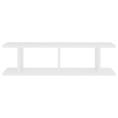 vidaXL Étagères murales 2 pcs Blanc 75x18x20 cm Bois d'ingénierie