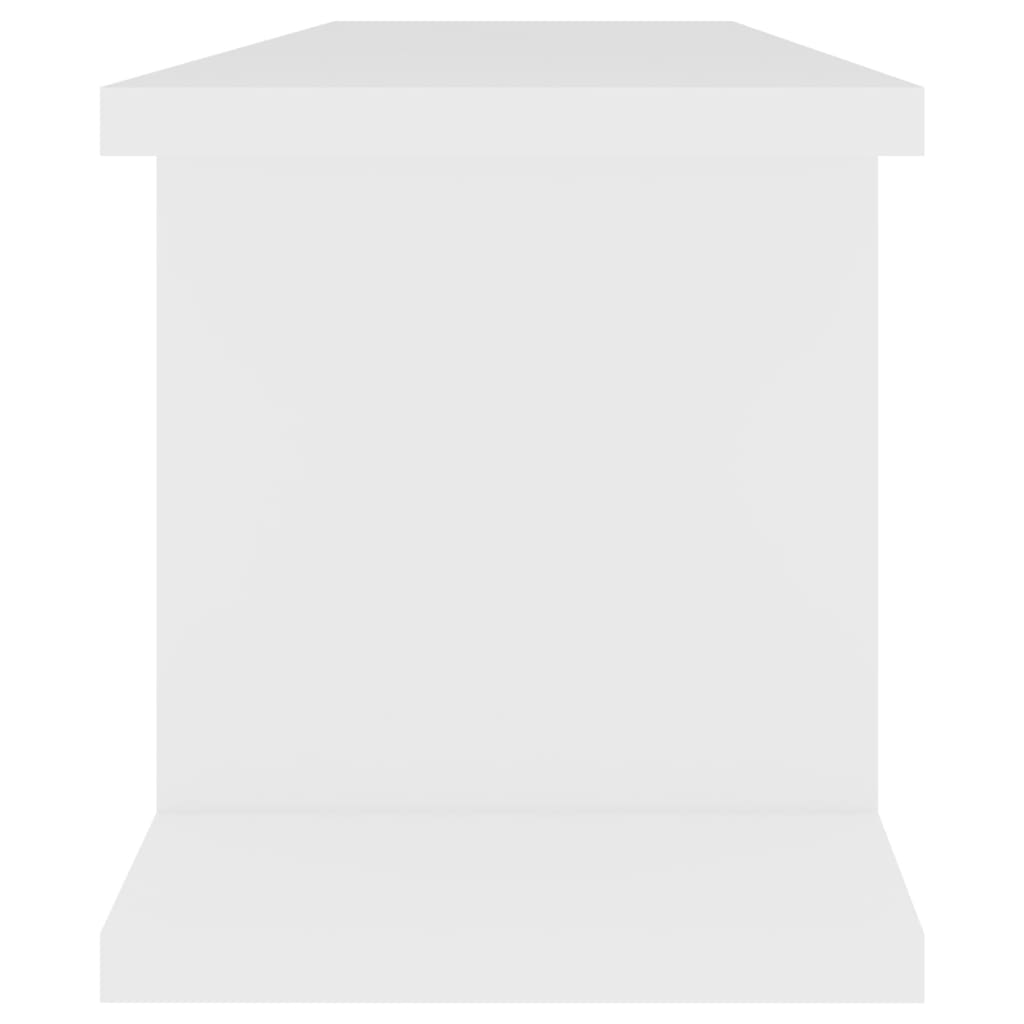 vidaXL Étagères murales 2 pcs Blanc 75x18x20 cm Bois d'ingénierie