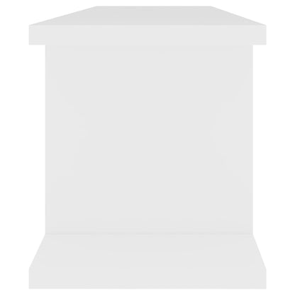 vidaXL Étagères murales 2 pcs Blanc 75x18x20 cm Bois d'ingénierie