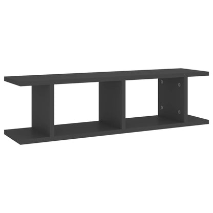 vidaXL Étagères murales 2 pcs Gris 75x18x20 cm Bois d'ingénierie
