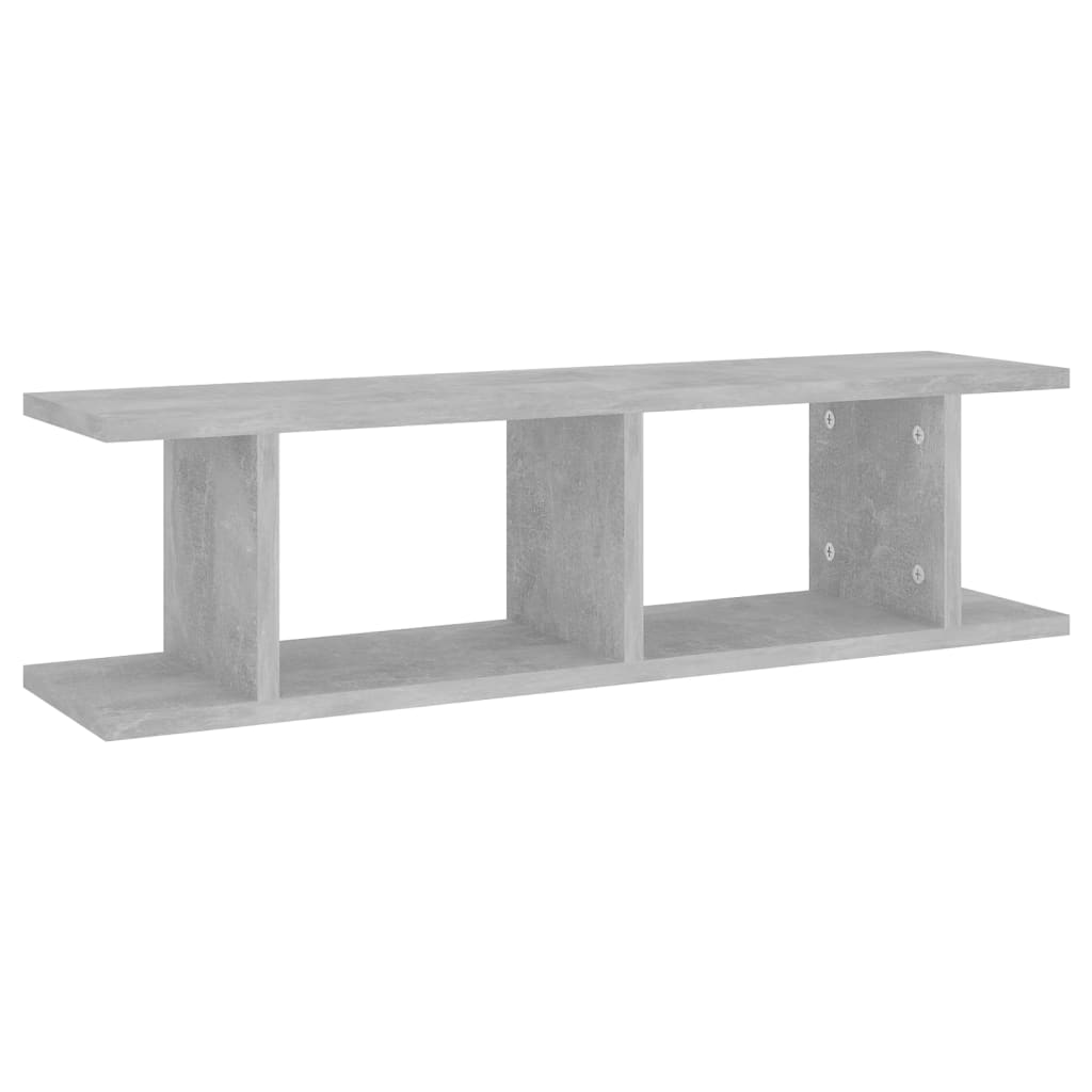 vidaXL Étagères murales 2 pcs Gris béton 75x18x20 cm Bois d'ingénierie