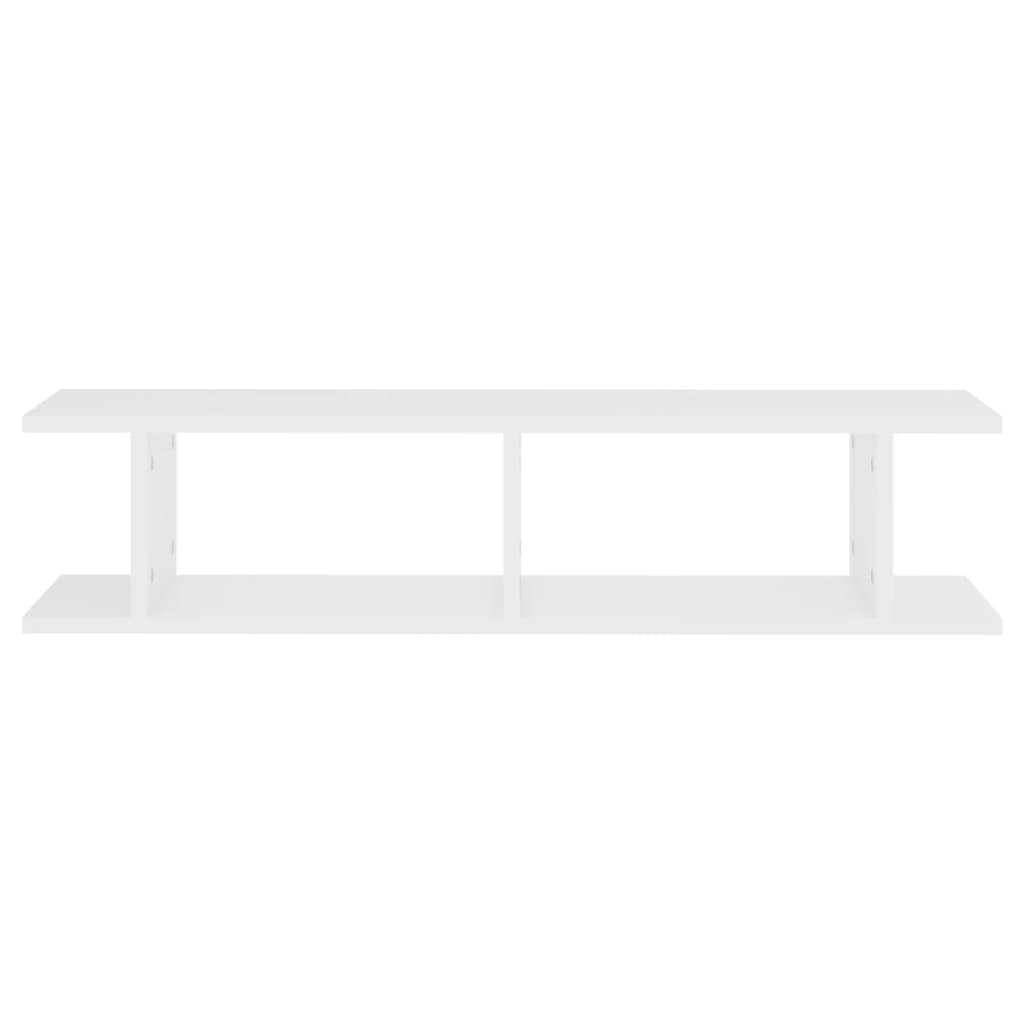 vidaXL Wandregale 2 Stk. Weiß 90x18x20 cm Holzwerkstoff