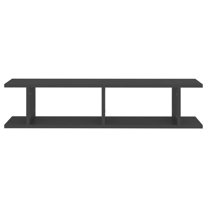 vidaXL Wandregale 2 Stk. Grau 90x18x20 cm Holzwerkstoff