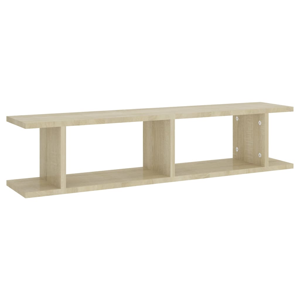 vidaXL Wandregale 2 Stk. Sonoma-Eiche 90x18x20 cm Holzwerkstoff