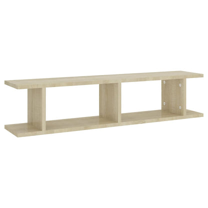 vidaXL Wandregale 2 Stk. Sonoma-Eiche 90x18x20 cm Holzwerkstoff
