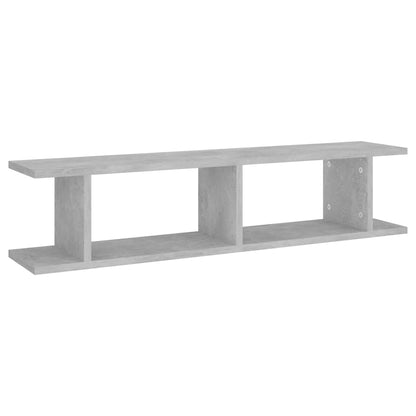 vidaXL Wandregale 2 Stk. Betongrau 90x18x20 cm Holzwerkstoff