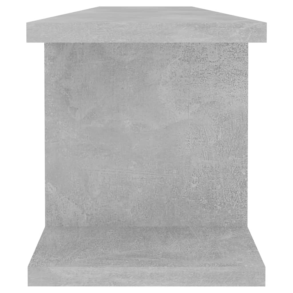 vidaXL Wandregale 2 Stk. Betongrau 90x18x20 cm Holzwerkstoff