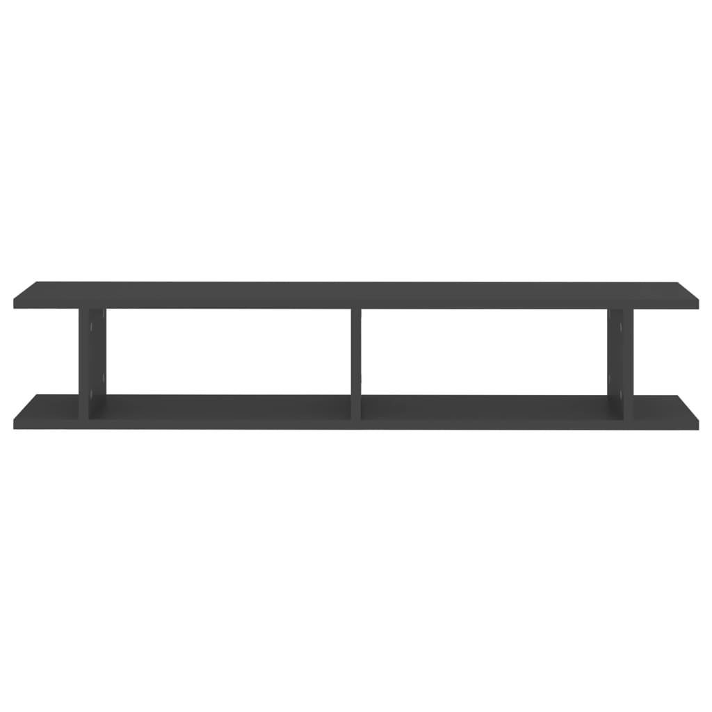 vidaXL Étagères murales 2 pcs Gris 105x18x20 cm Bois d'ingénierie