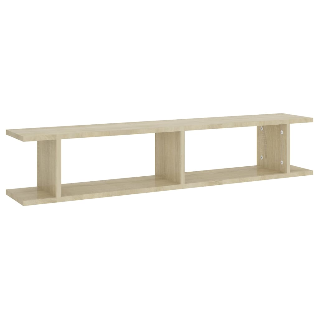 vidaXL Étagères murales 2 pcs Chêne Sonoma 105x18x20 cm Bois d'ingénierie