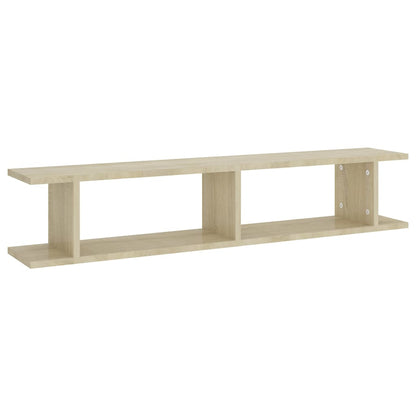 vidaXL Étagères murales 2 pcs Chêne Sonoma 105x18x20 cm Bois d'ingénierie