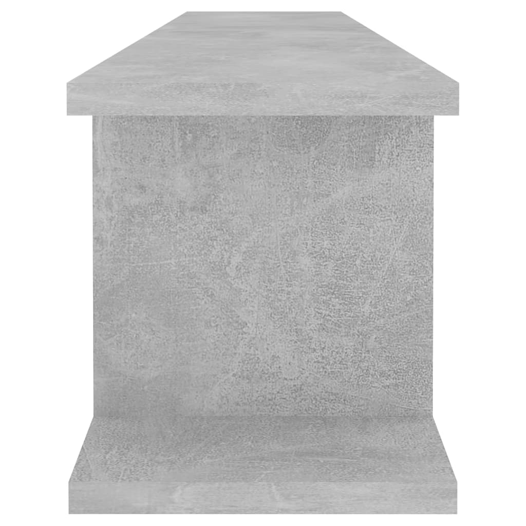 vidaXL Étagères murales 2 pcs Gris béton 105x18x20 cm Bois d'ingénierie