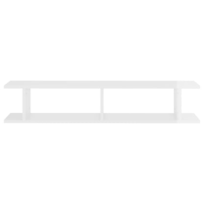vidaXL Étagères murales 2 pcs Blanc brillant 105x18x20 cm Aggloméré