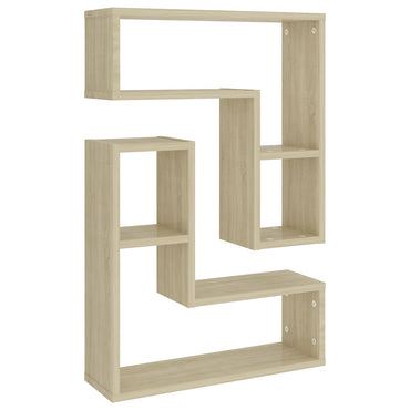 vidaXL Étagères murales 2 pcs Chêne Sonoma 50x15x50 cm Bois d'ingénierie