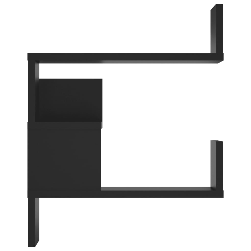 vidaXL Wand-Eckregale 2 Stk. Schwarz 40x40x50 cm Holzwerkstoff