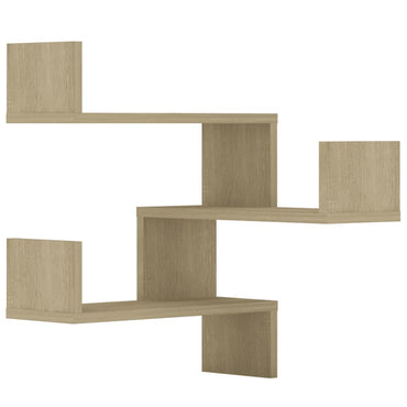 vidaXL Wand-Eckregale 2 Stk. Sonoma-Eiche 40x40x50 cm Holzwerkstoff