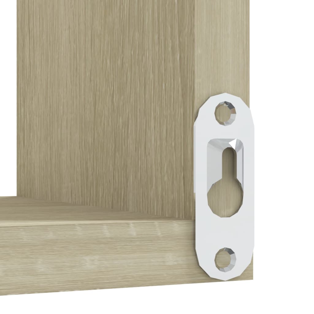 vidaXL Wand-Eckregale 2 Stk. Sonoma-Eiche 40x40x50 cm Holzwerkstoff