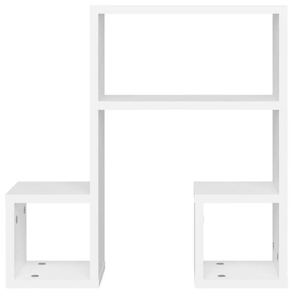 vidaXL Étagères murales 2 pcs Blanc 50x15x50 cm Bois d'ingénierie
