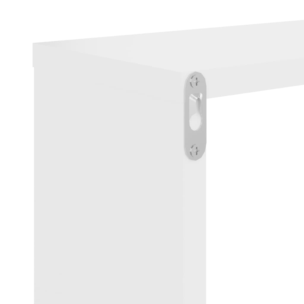 vidaXL Étagères murales 2 pcs Blanc 50x15x50 cm Bois d'ingénierie