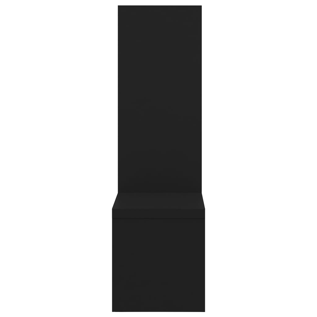 vidaXL Étagères murales 2 pcs Noir 50x15x50 cm Bois d'ingénierie