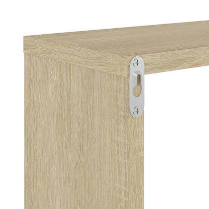 vidaXL Étagères murales 2 pcs Chêne Sonoma 50x15x50 cm Bois d'ingénierie