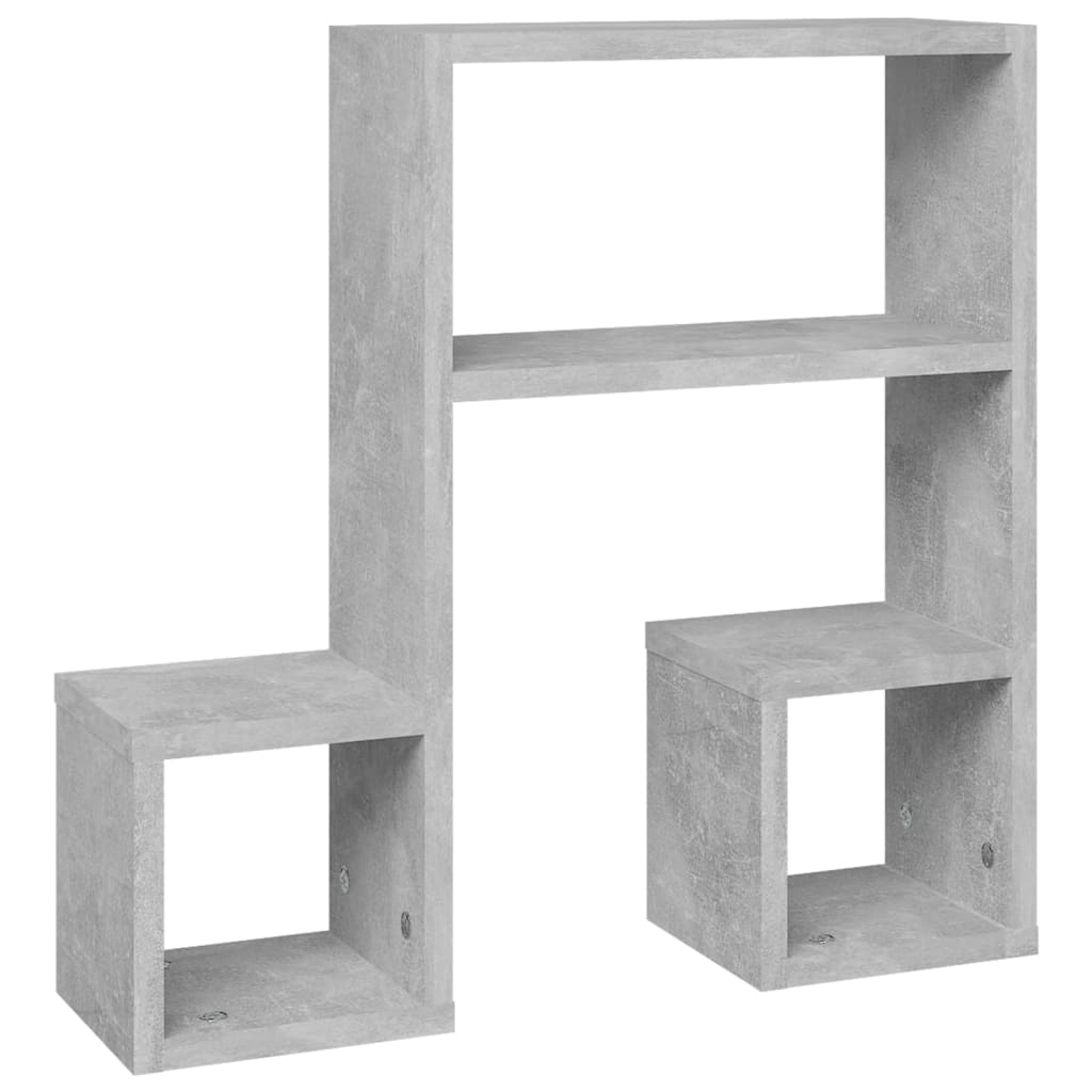vidaXL Étagères murales 2 pcs Gris béton 50x15x50 cm Bois d'ingénierie
