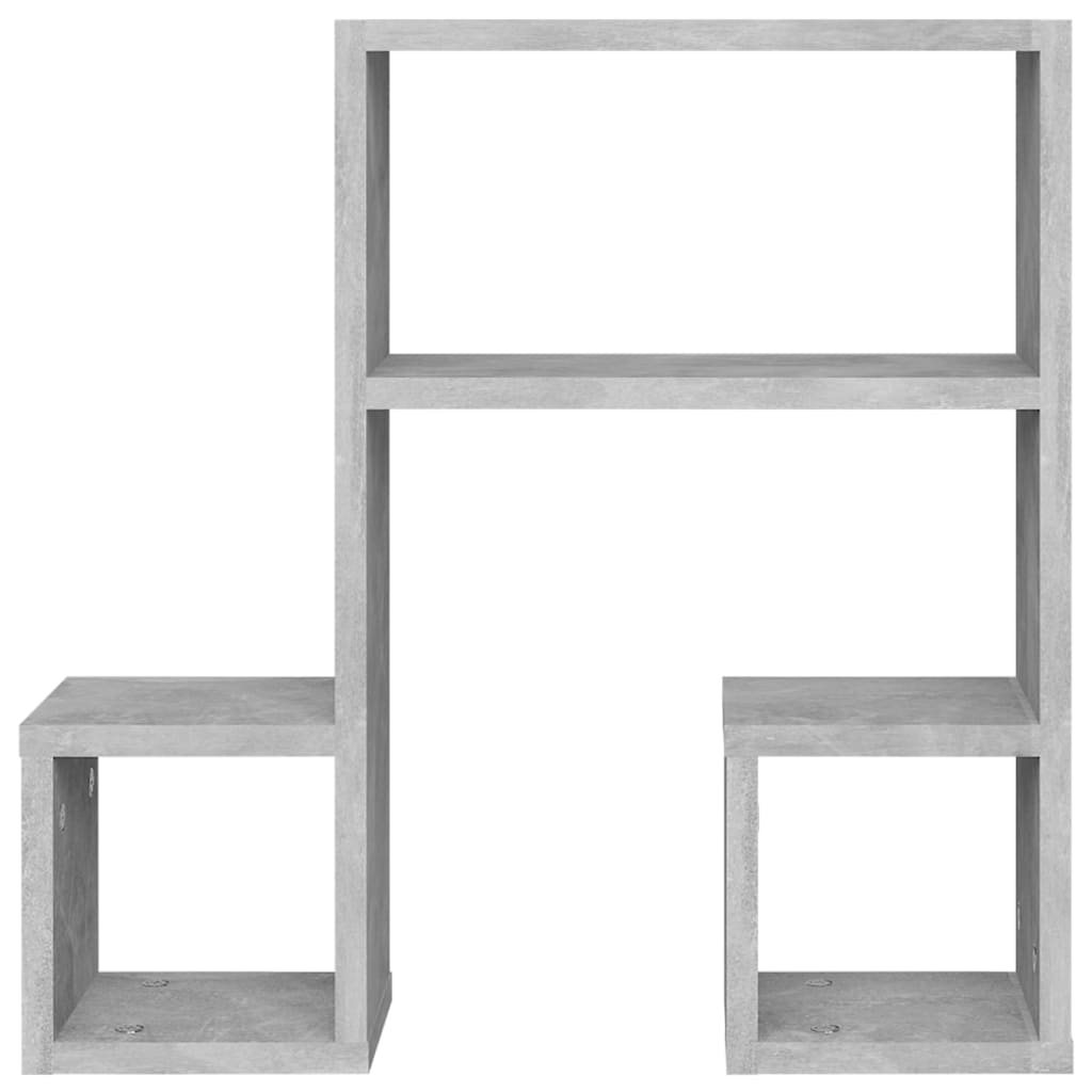 vidaXL Étagères murales 2 pcs Gris béton 50x15x50 cm Bois d'ingénierie