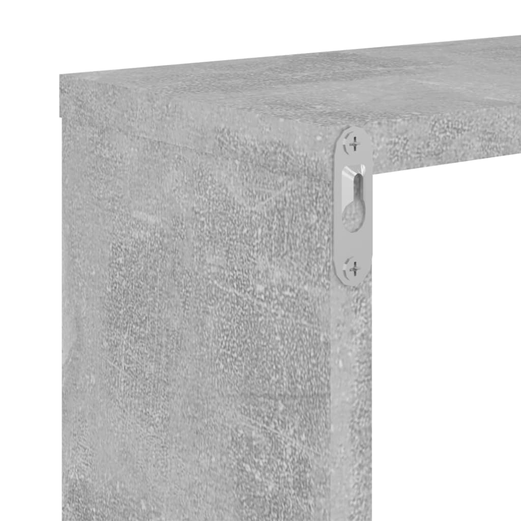 vidaXL Étagères murales 2 pcs Gris béton 50x15x50 cm Bois d'ingénierie