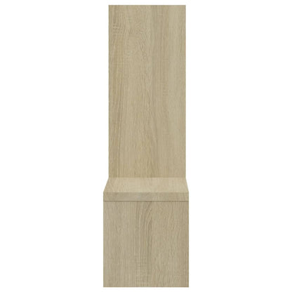 vidaXL Étagères murales 2 pcs Blanc et chêne Sonoma 50x15x50 cm Bois d'ingénierie