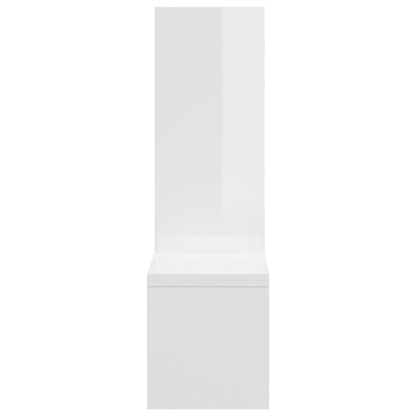 vidaXL Étagères murales 2 pcs Blanc brillant 50x15x50 cm Bois d'ingénierie