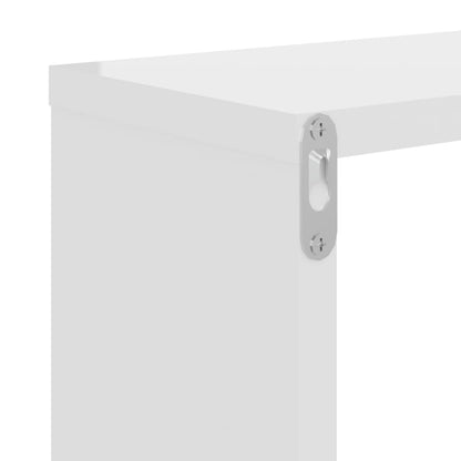vidaXL Étagères murales 2 pcs Blanc brillant 50x15x50 cm Bois d'ingénierie