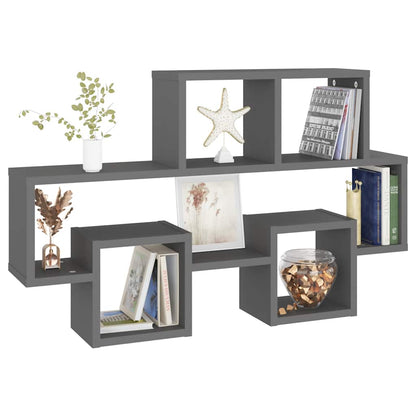 vidaXL Étagère murale en forme de voiture gris 82x15x51 cm bois d'ingénierie