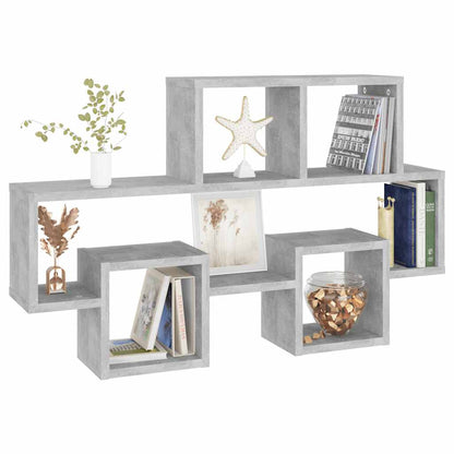 vidaXL Étagère murale en forme de voiture gris béton 82x15x51 cm Bois d'ingénierie