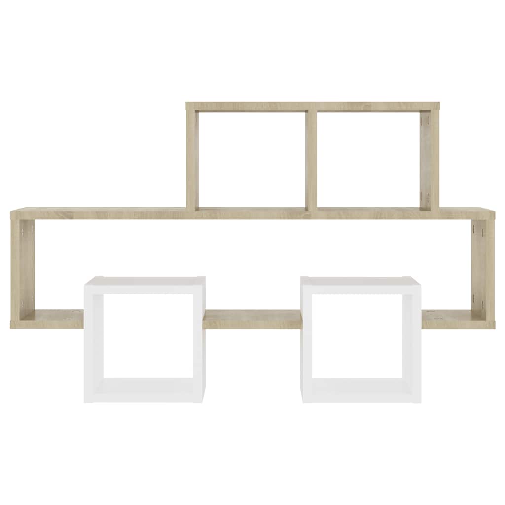 vidaXL Étagère murale voiture Blanc Chêne Sonoma 82x15x51 cm Bois d'ingénierie