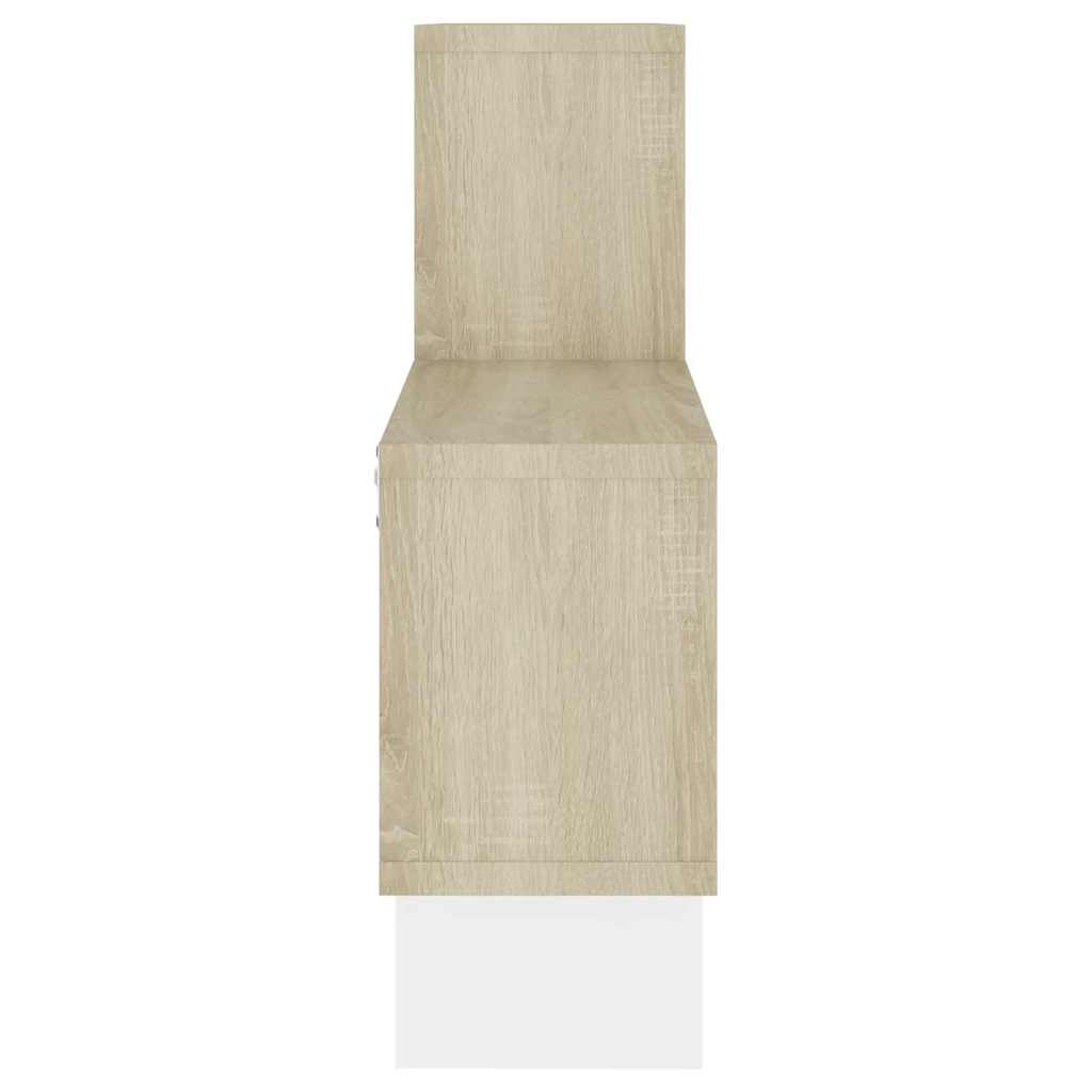 vidaXL Étagère murale voiture Blanc Chêne Sonoma 82x15x51 cm Bois d'ingénierie