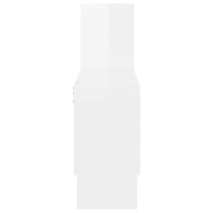 vidaXL Étagère murale en forme de voiture Blanc brillant 82x15x51 cm Bois d'ingénierie
