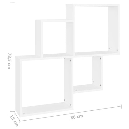 vidaXL Étagère à casiers Blanc 80x15x78,5 cm Bois d'ingénierie