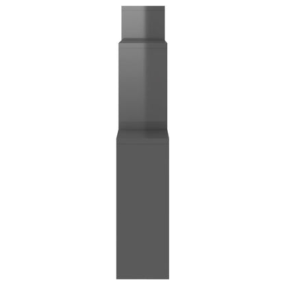 vidaXL Étagère cube gris brillant 80x15x78,5 cm bois d'ingénierie