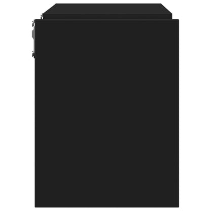vidaXL Wandregale 2 Stk. Schwarz 100x15x20 cm Holzwerkstoff