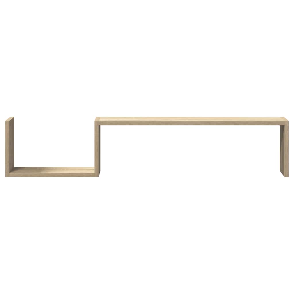vidaXL Wandregale 2 Stk. Sonoma-Eiche 100x15x20 cm Holzwerkstoff