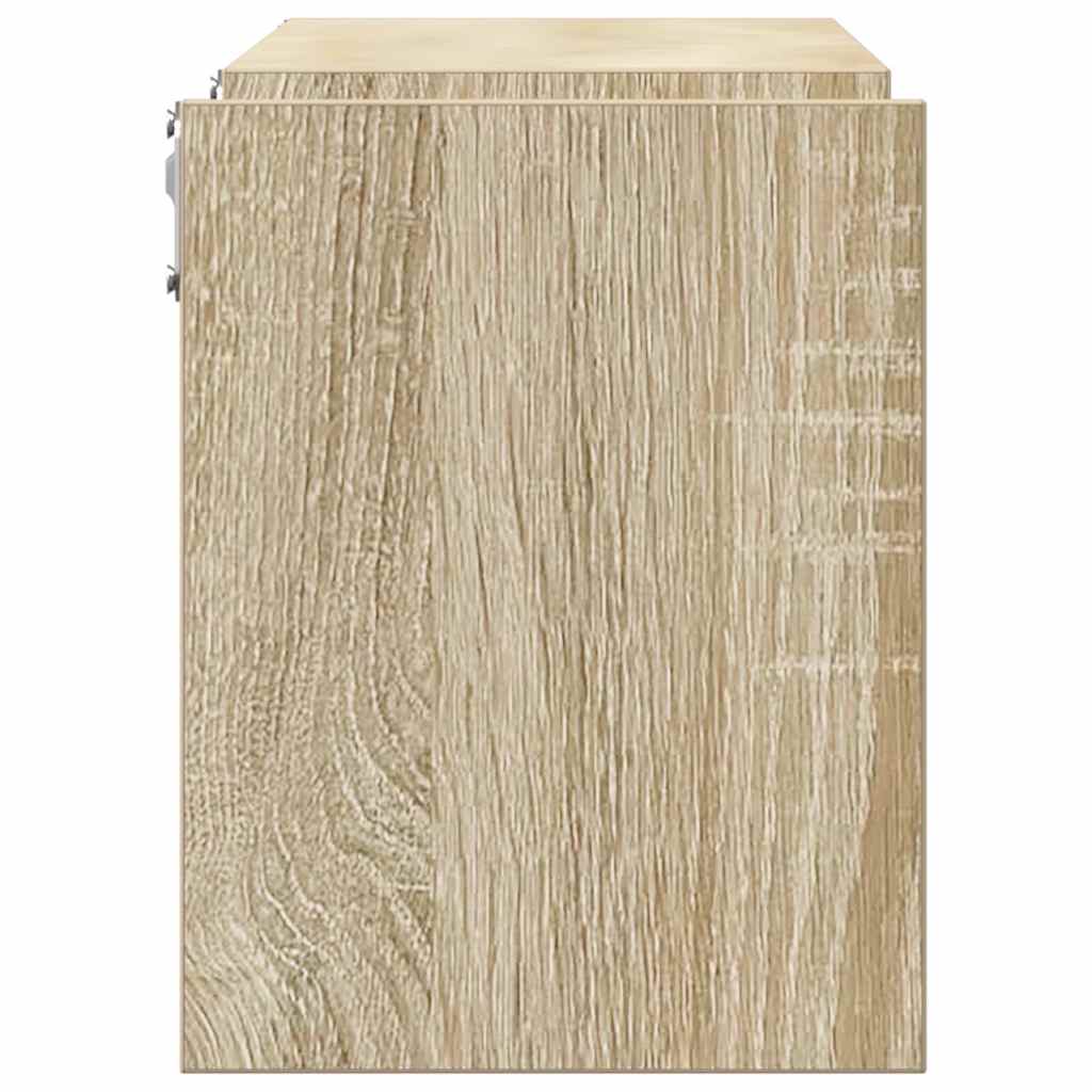vidaXL Wandregale 2 Stk. Sonoma-Eiche 100x15x20 cm Holzwerkstoff