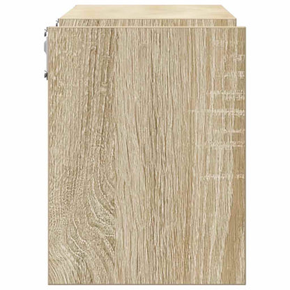 vidaXL Wandregale 2 Stk. Sonoma-Eiche 100x15x20 cm Holzwerkstoff