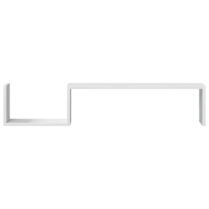 vidaXL Wandregale 2 Stk. Hochglanz-Weiß 100x15x20 cm Holzwerkstoff