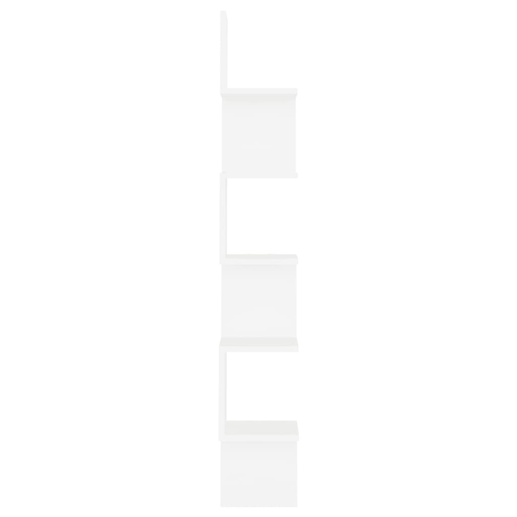 vidaXL Étagère d'angle murale Blanc 20x20x127,5 cm Bois d'ingénierie
