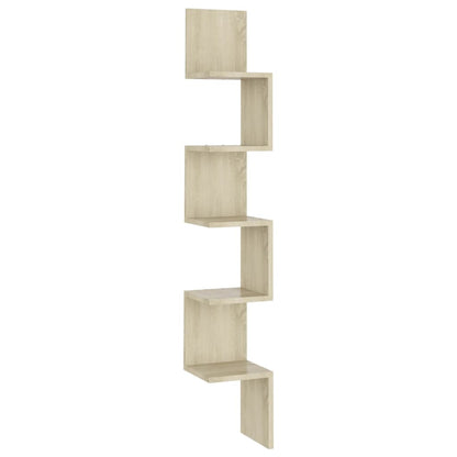 vidaXL Wand-Eckregal Sonoma-Eiche 20x20x127,5 cm Holzwerkstoff