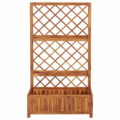 vidaXL Hochbeet mit Spalier 85x38x150 cm Massivholz Akazie